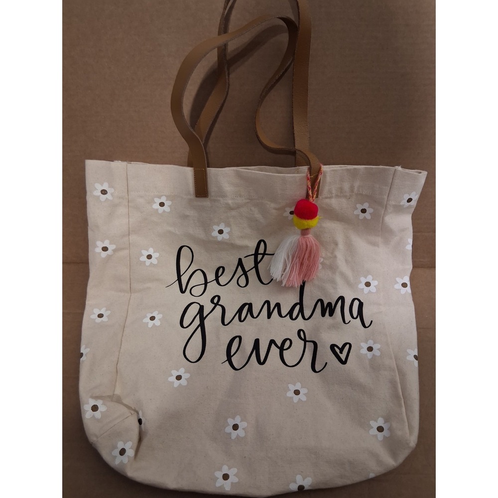 "Best Grandma‎ Ever" Canvas Tote Bag - Lrg 18"x15" Smoke Free #45
